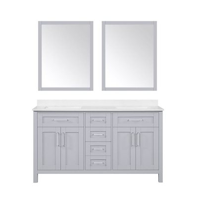 OVE Decors Tahoe 60 in. Bathroom Vanity with Mirror (Dove ...