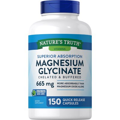 Nature's Truth Magnesium Glycinate 665mg (150 ct.) - Sam's Club