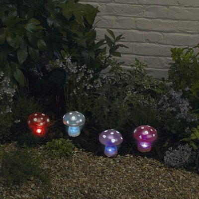 solar toadstool lights