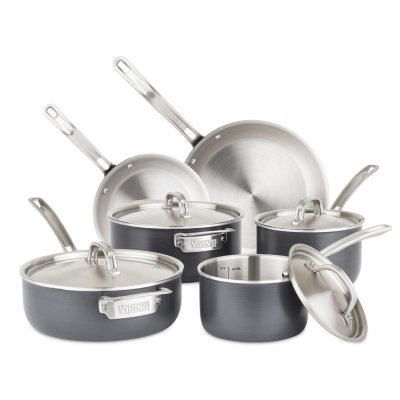 Viking 5-Ply 10-Piece Hard-Anodized Stainless-Steel Cookware Set - Sam's Club