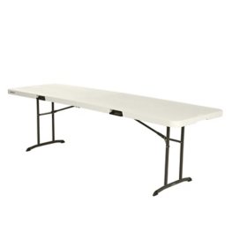 Lifetime 8' Fold-in-Half Commercial Grade Table, Almond ...