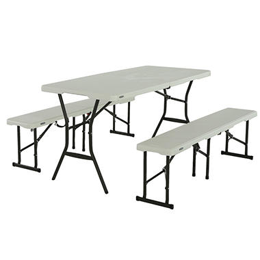 Lifetime 5′ Fold-In-Half Table and Bench Combo
