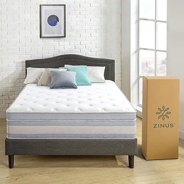 Night Therapy Set Spring 14″ Fusion Gel Memory Foam Hybrid Queen Mattress + SmartBase Bed Frame