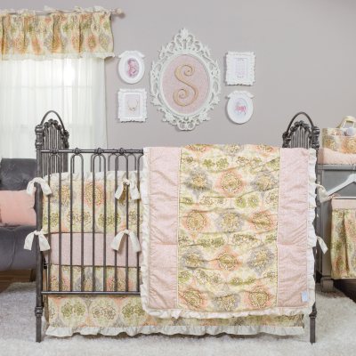 Waverly Rosewater Glam 3-Piece Crib Bedding Set, Kings ...