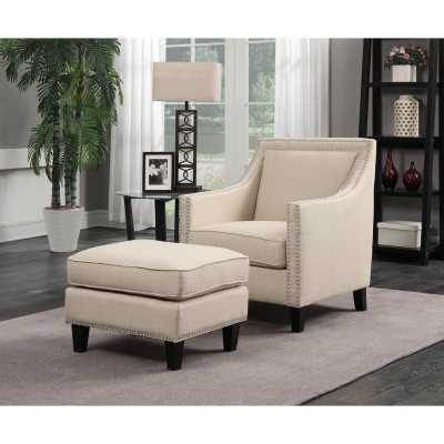 Emery Accent Chair & Ottoman