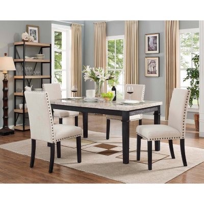 Bradley 5-Piece Dining Set, Table & 4 Upholstered Chairs ...