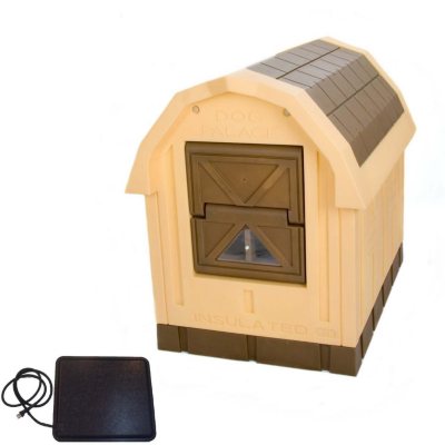 ASL Solutions Deluxe Insulated Dog Palace with Floor Heater, Brown (38.