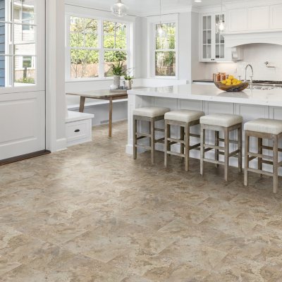 Select Surfaces Classic Slate Engineered Vinyl Tile Flooring - 4 Boxes ...
