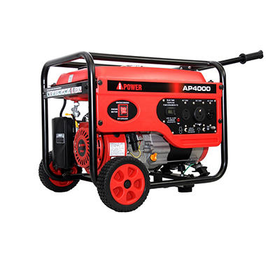 A-iPower 3,000/4,000 Watt Gasoline Powered Portable Generator with Manual Start – Includes Wheel Kit & Handle