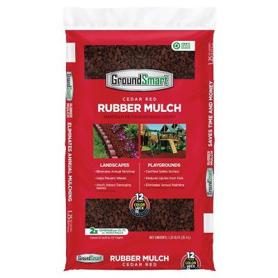 GroundSmart Rubber Mulch, Cedar Red (1.25 cu. ft. bag) - Sam's Club