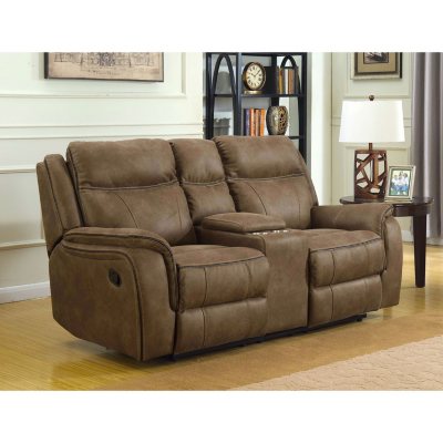 loveseat dual reclining console usb flat lay ronald memory power foam charging ports seat outlets hudson toppers sams ac samsclub