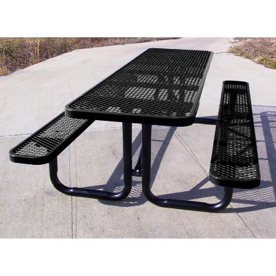 Leisure Craft 8' Rectangular Expanded Metal Picnic Table (Assorted Colors) - Sam's Club