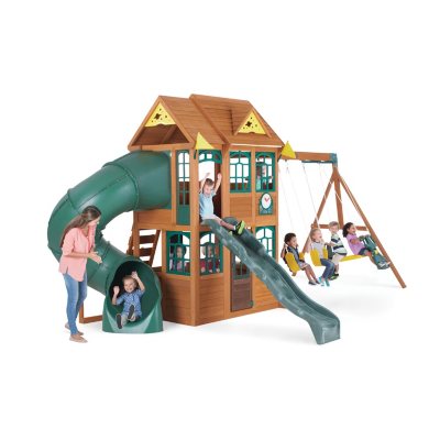 Charleston Lodge Wooden Swing Set