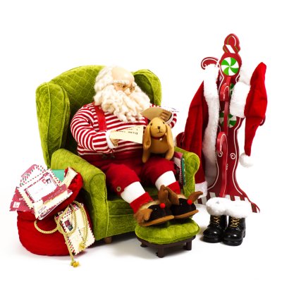 Fabric Santa Set - Green Chair - Sam's Club