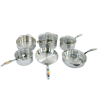 Masquerade Stainless Steel 10-Piece Cookware Set