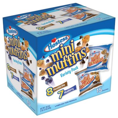 Hostess Mini Muffins, Variety Pack (15 ct.) - Sam's Club