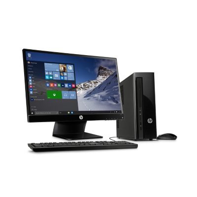 HP Slimline Desktop Bundle with 23” Monitor HP410-017CB, Intel i3, 8GB ...