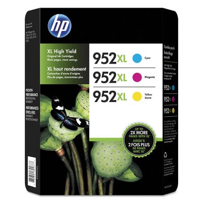 HP 952XL High Yield Original Ink Cartridges, Cyan/Magenta/Yellow, 3 ...