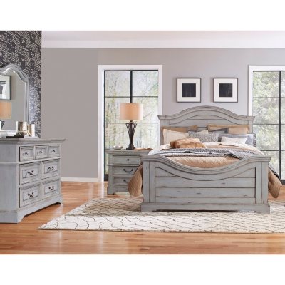 highland creek bedroom furniture set, weathered gray (assorted sizes