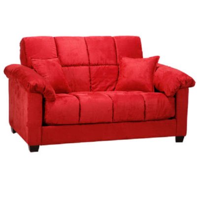 Madrid Futon Loveseat Sleeper - Crimson - Sam's Club