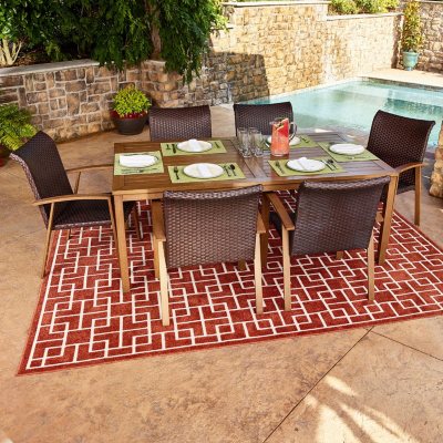 Modern 7-Piece Outdoor Dining Set - dealepic