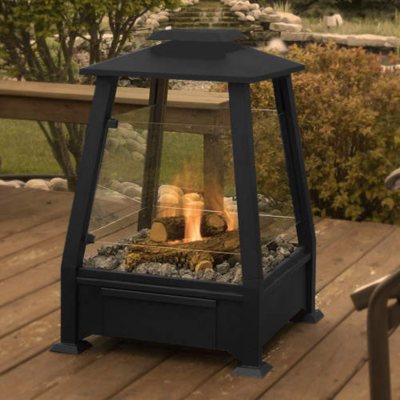 Sierra Outdoor Fireplace - Black - Sam's Club