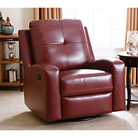Franklin Theater Recliner with USB Ports - Sam's Club - Stevens Leather Swivel Glider Recliner, Red