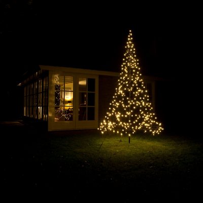 9.85' Fairybell Outdoor LED Christmas Tree with 360 Warm LED Lights ...