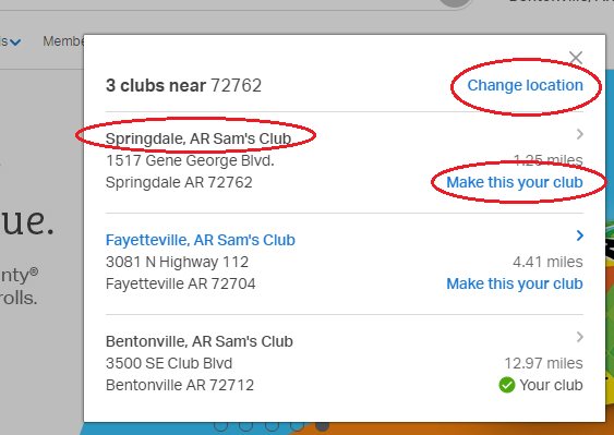 Sam's Club Overview, Credit Card Processing