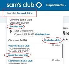 How to change home club and find club information - Sam's Club